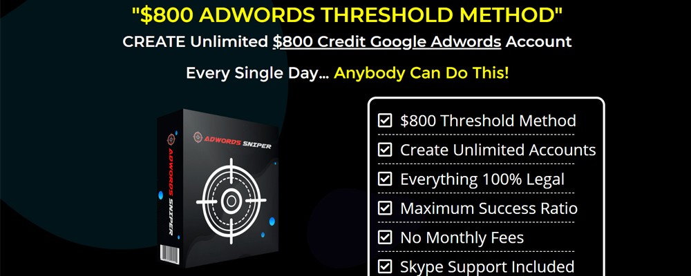 [Special Offer] Create Unlimited $800 Threshold Adwords Account 2